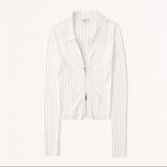 Abercrombie & Fitch Double Zip Cardigan NWOT - Picture 1 of 3